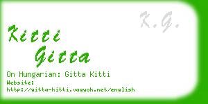 kitti gitta business card